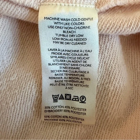 Anthropologie By Anthropologie Embroidered Côte d'Azur Top Sweatshirt Pink XL - Picture 9 of 12